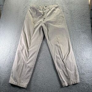 Bugle Boy Pant Mens 34x32 Brown Cotton Khakis Straight Leg Workwear Utility